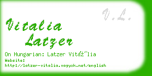 vitalia latzer business card